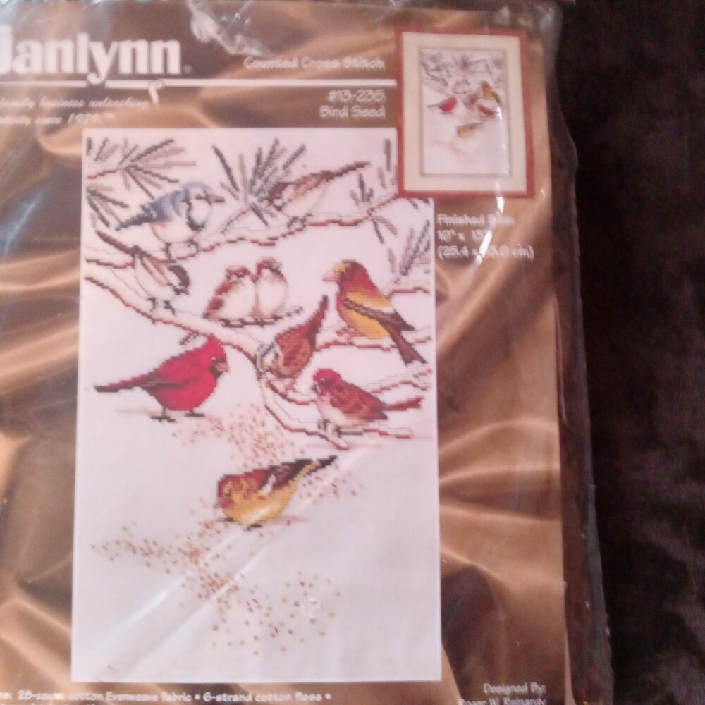 1999 Janlynn Bird Seed Counted Cross Stitch Kit #13-235 - Buy 3 Get 1Free kits